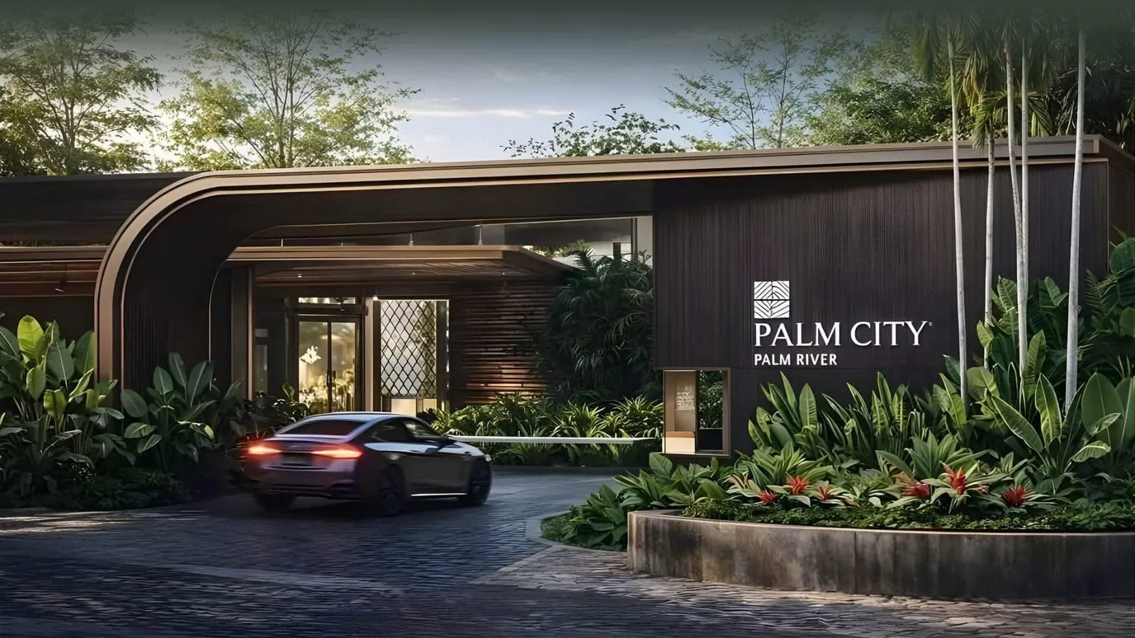 Cổng chào khu đô thị Palm City tại phường Bình Trưng, TP. Thủ Đức