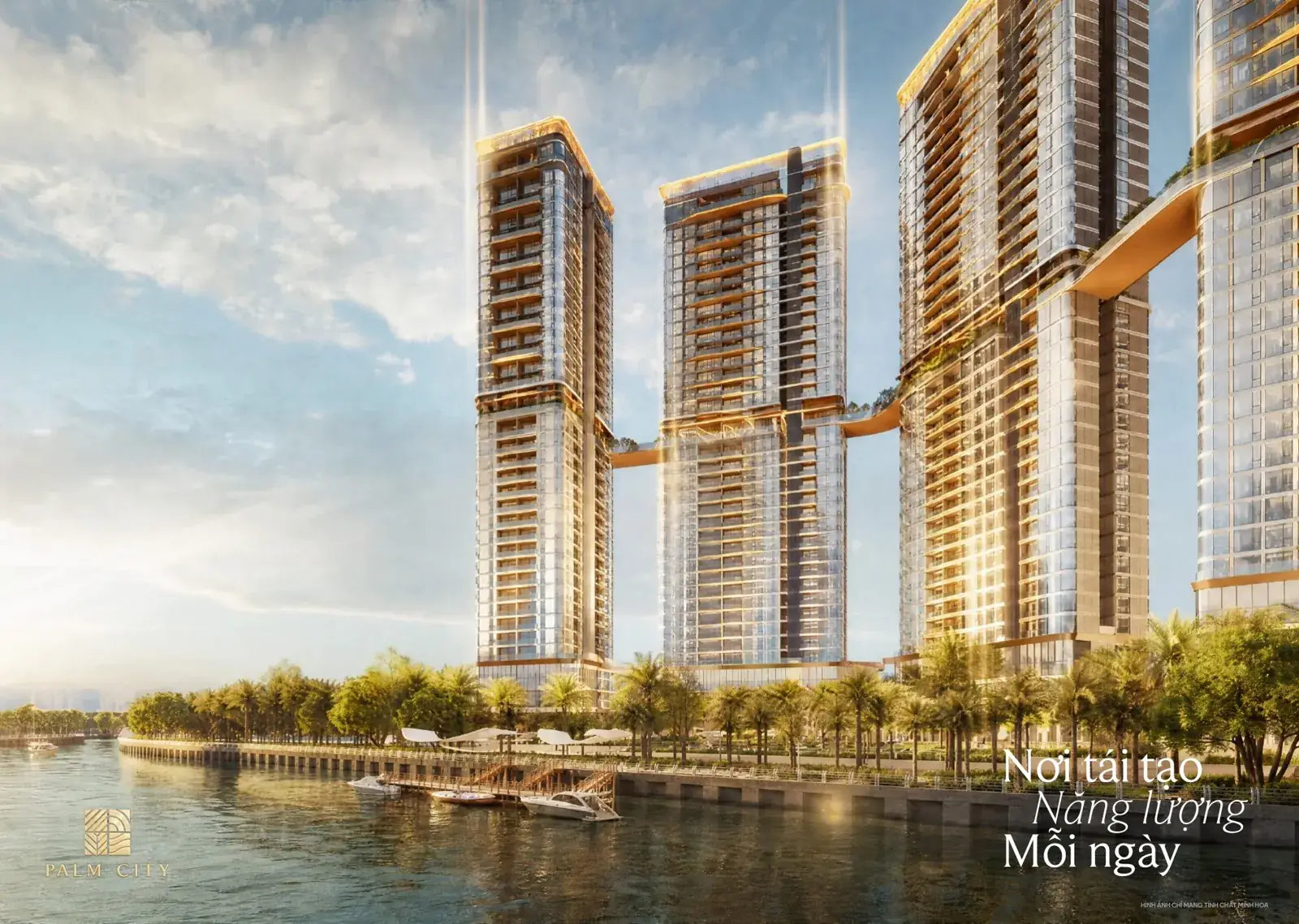 Phối cảnh căn hộ Palm Heights do Keppel Land phát triển tại Palm City
