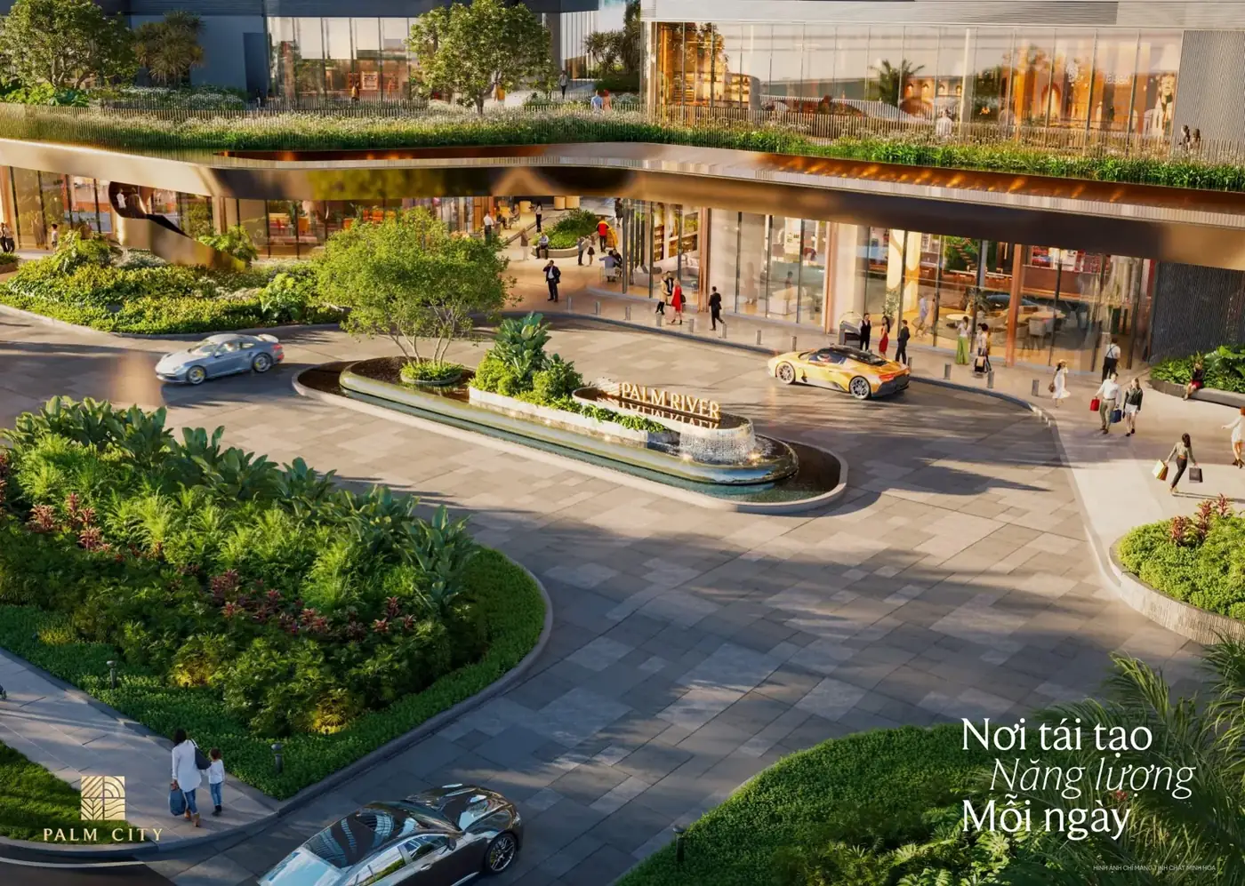 Khối đế thương mại và cảnh quan khu đô thị Palm City
