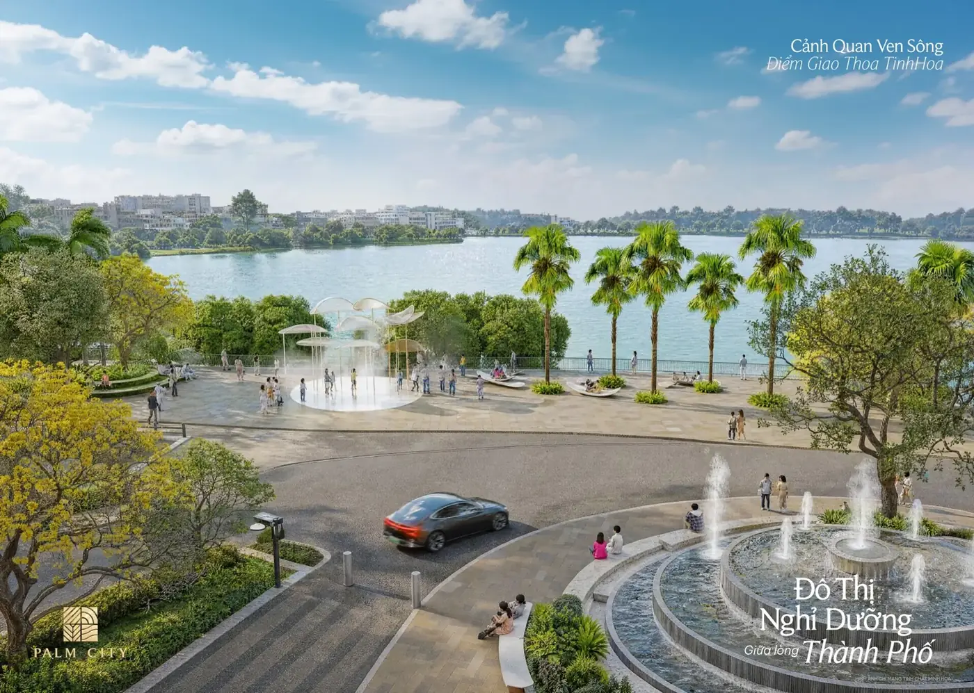 Quảng trường và cảnh quan ven sông tại Palm City