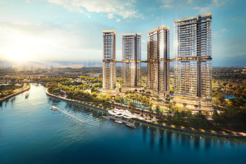 Phối cảnh tổng thể Palm River trong khu Palm City